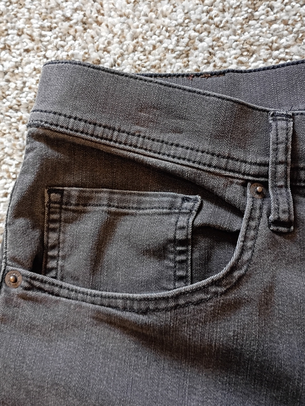 Travis Mathew Men's Charcoal Grey Washed Jeans Straig Leg 32x30 - Picture 9 of 13